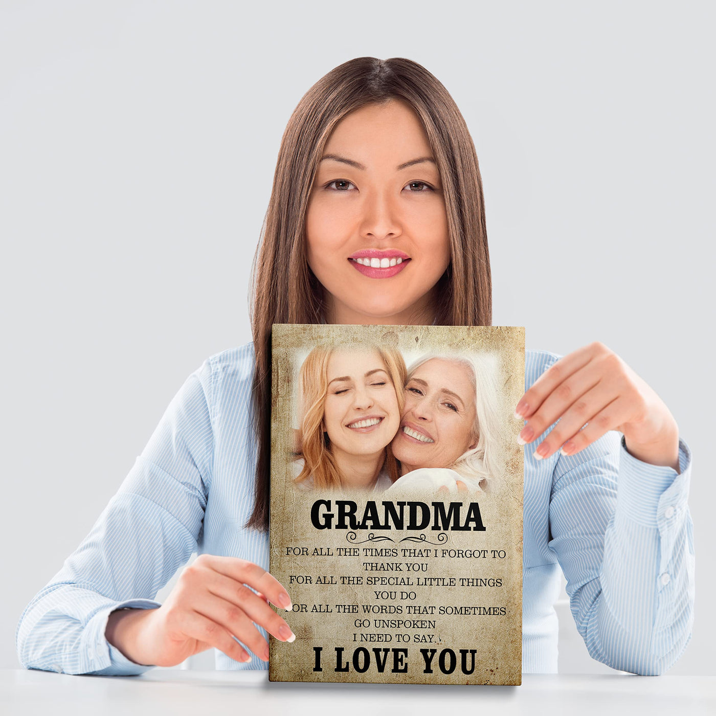 Mother's Day Personalized Framed Wall Art Decoration/ For Grandma 12''x16''