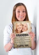 Mother's Day Personalized Framed Wall Art Decoration/ For Grandma 12''x16''