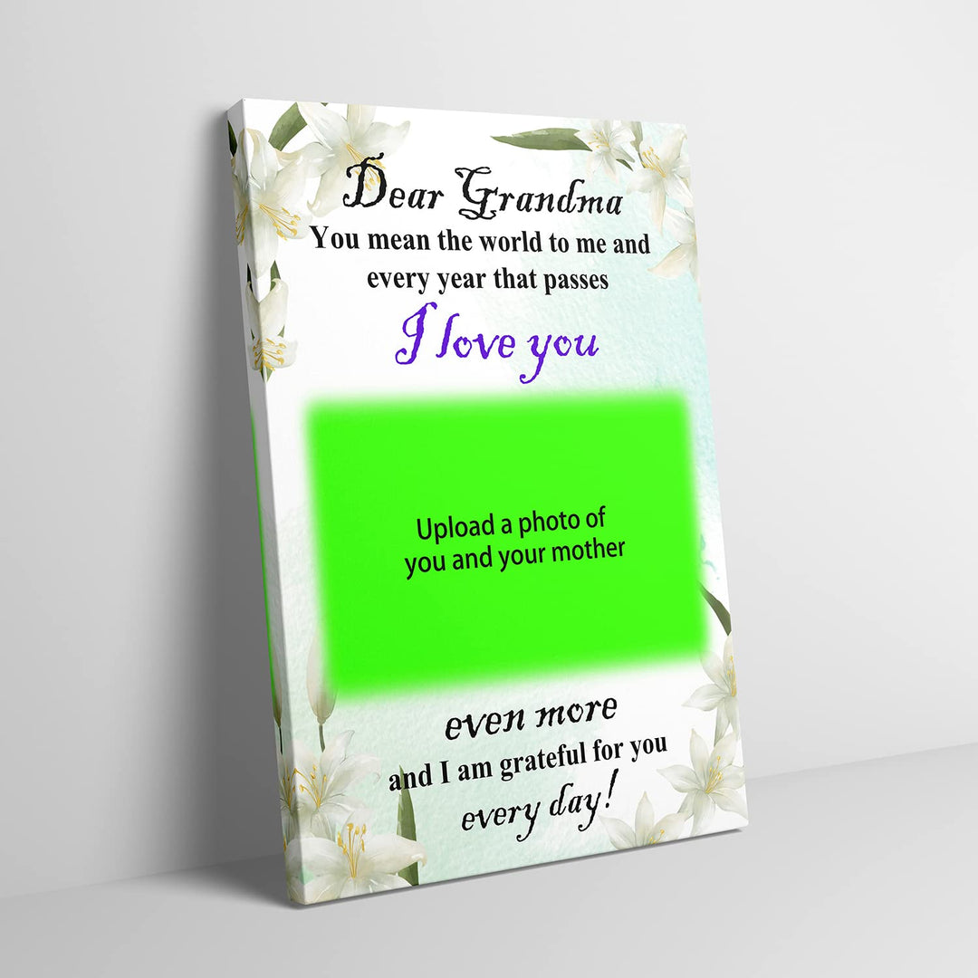 Mother's Day Personalized Framed Wall Art Decoration/ For Grandma 12''x18''