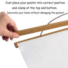 Magnetic Light Wood Frame Hanger for Photo Picture Canvas Artwork Art print Wall Hanging Set