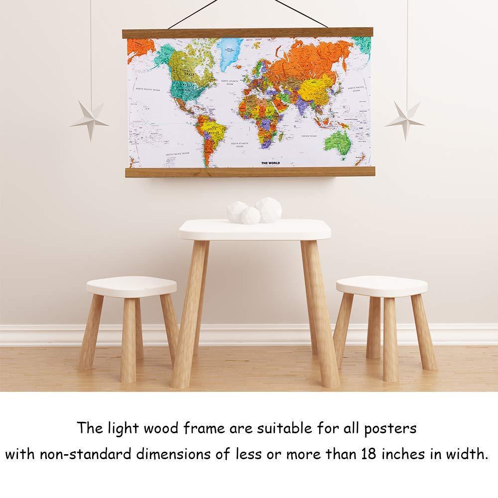 Magnetic Light Wood Frame Hanger for Photo Picture Canvas Artwork Art print Wall Hanging Set