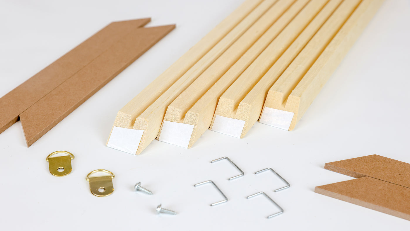 Customized Sized DIY Solid Wood Canvas Frame Kit For Oil Painting & Wall Art - Easy to Build Canvas Stretching Bar System