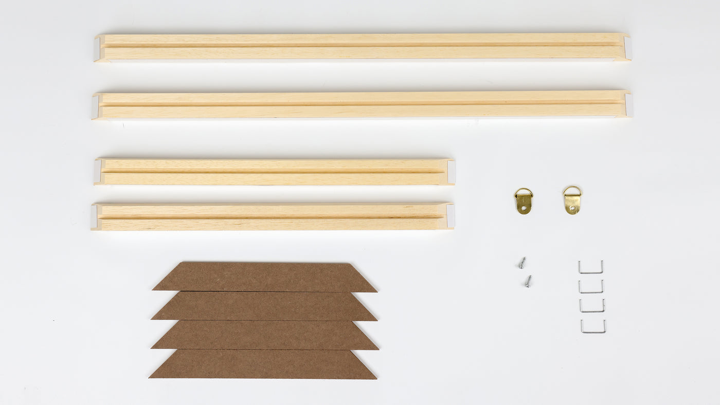 Customized Sized DIY Solid Wood Canvas Frame Kit For Oil Painting & Wall Art - Easy to Build Canvas Stretching Bar System