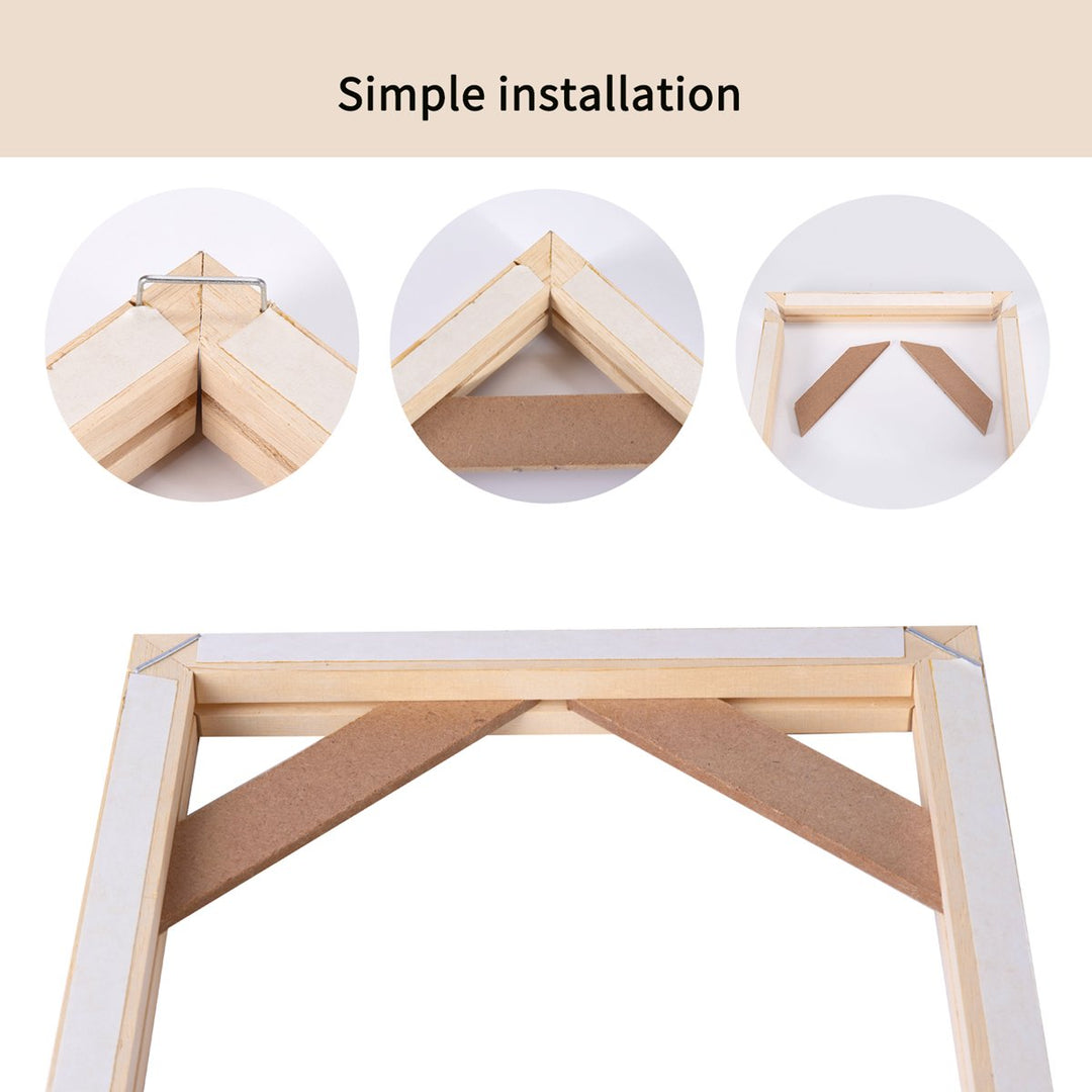 Customized Sized DIY Solid Wood Canvas Frame Kit For Oil Painting & Wall Art - Easy to Build Canvas Stretching Bar System