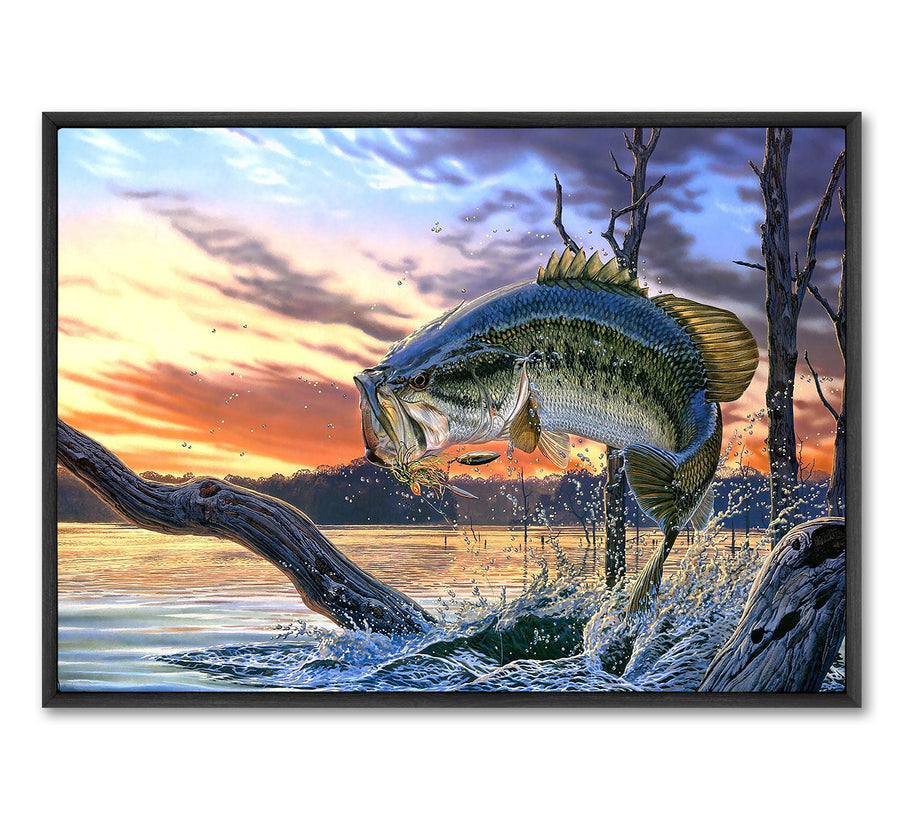 12'' x 18'' / Gallery Warp + Black Floating Frame