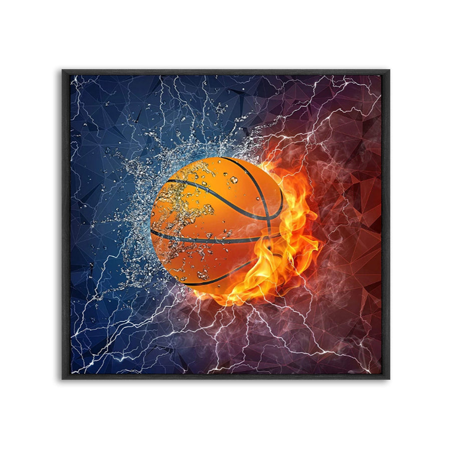 12'' x 12'' / Gallery Warp + Black Floating Frame