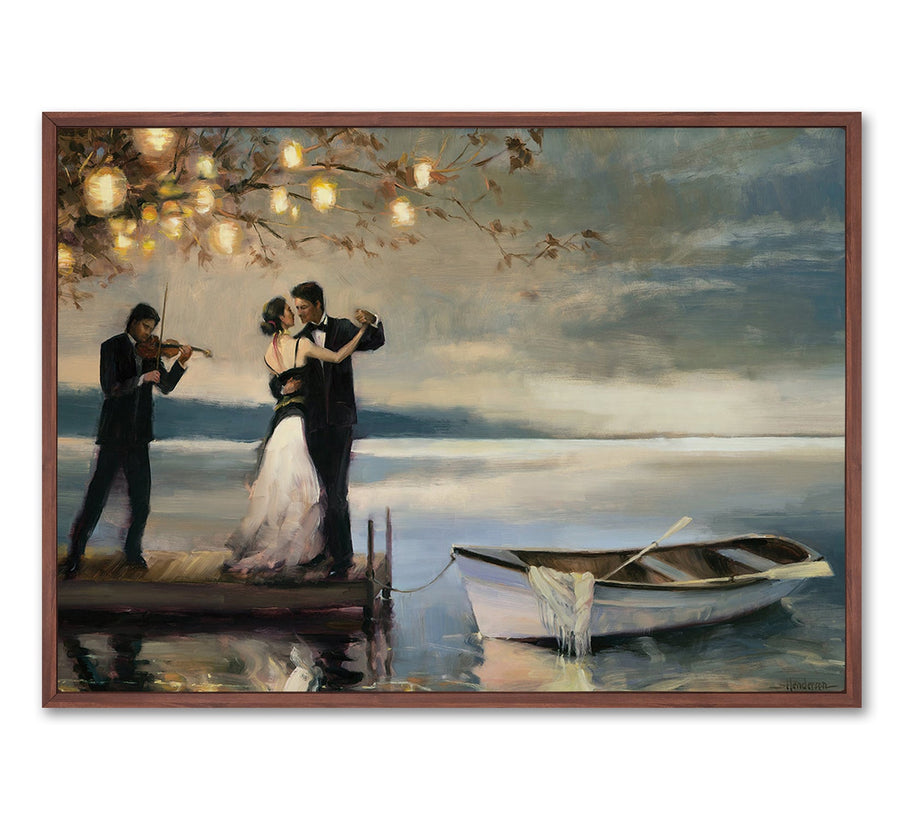 12'' x 16'' / Gallery Warp + Dark Brown Floating Frame