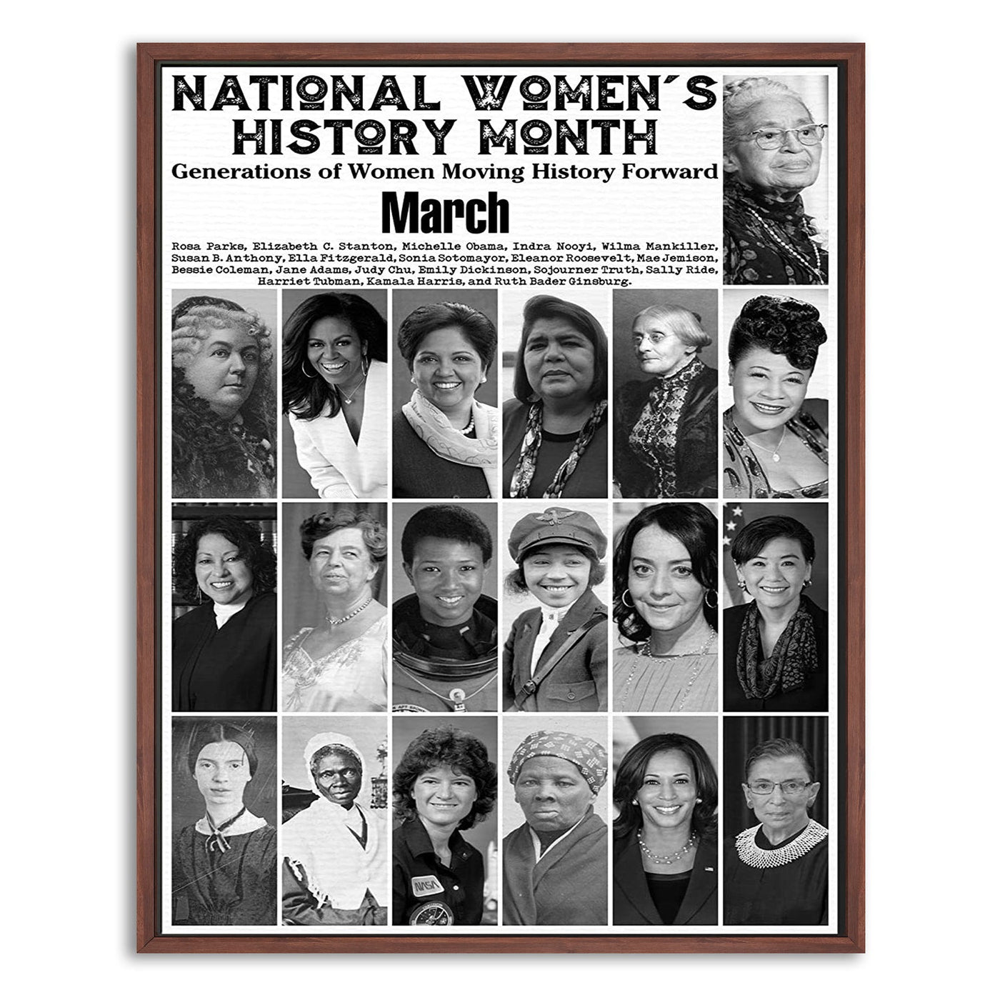 National Women's History Month Canvas Prints Poster Wall Art Home Décor