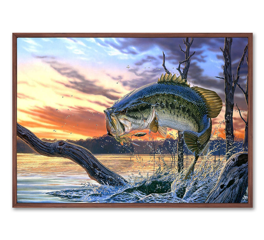 12'' x 18'' / Gallery Warp + Dark Brown Floating Frame