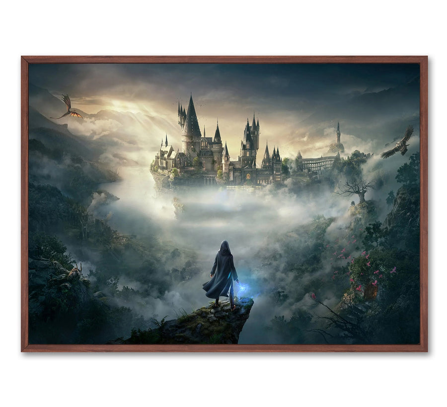 12'' x 16'' / Gallery Warp + Dark Brown Floating Frame