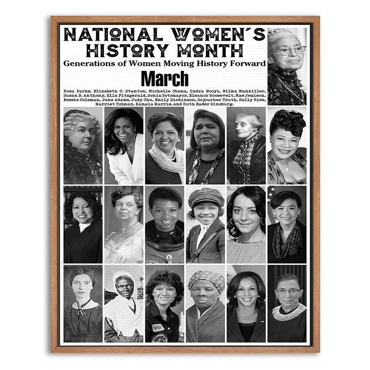 National Women's History Month Canvas Prints Poster Wall Art Home Décor