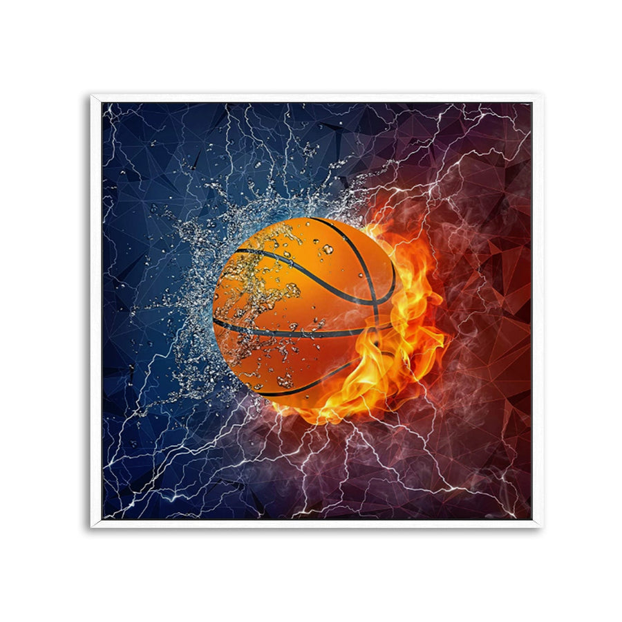 12'' x 12'' / Gallery Warp + White Floating Frame