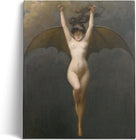 Gothic Bat Woman Wall Décor Canvas Framed