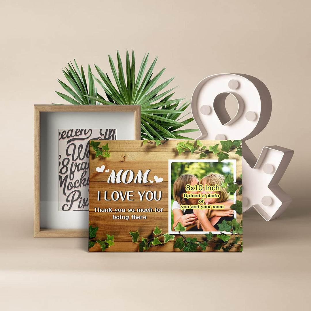 Mother's Day Personalized Framed Wall Art Decoration/ Mom I love you-12"x16"