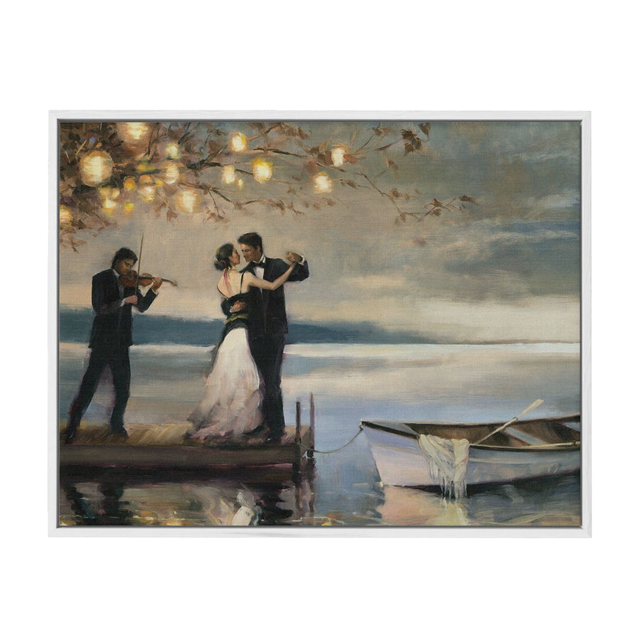 12'' x 16'' / Gallery Warp + White Floating Frame