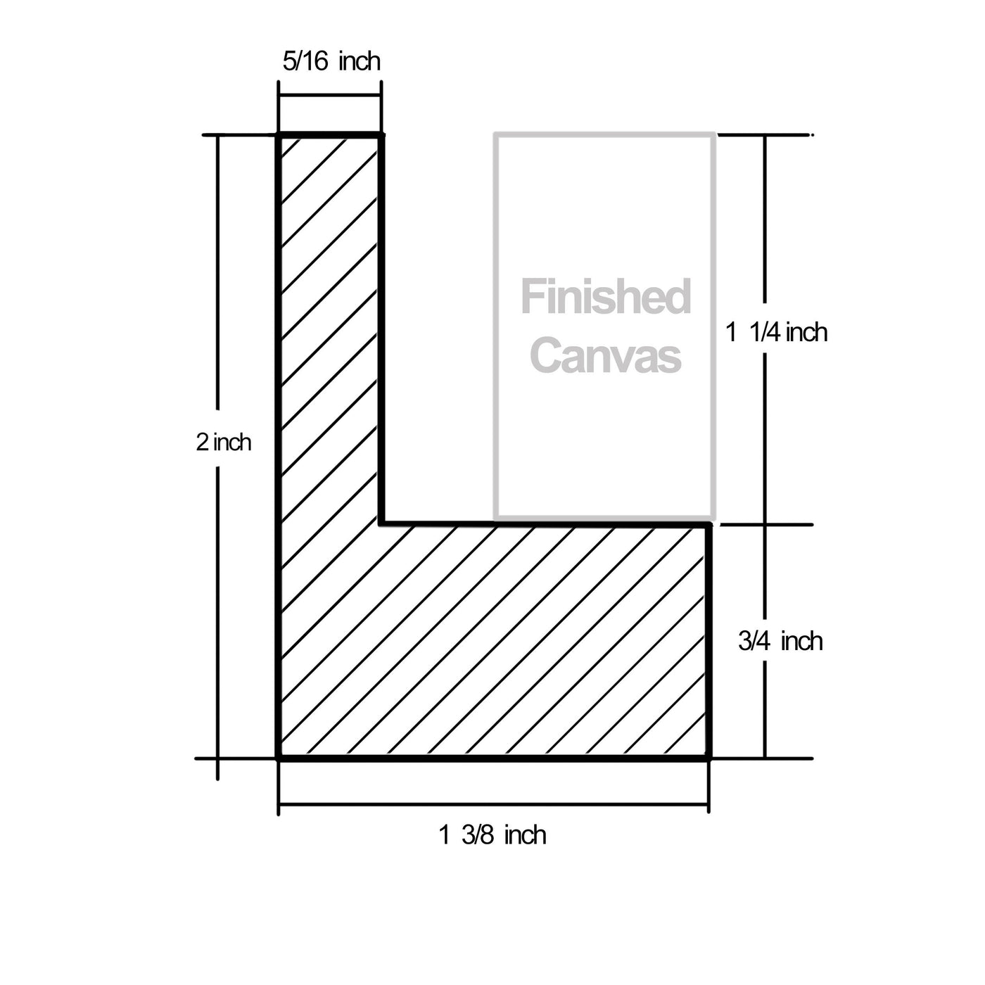 Floating Frame for Finished Canvas Painting 1-1/4" Deep, (4 Color) Picture Art Wall Decor
